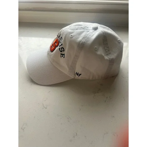 Syracuse Orange White Baseball Cap 47 Brand OSFA Adjustable Strap - Picture 3 of 6